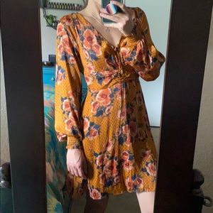Free People Long Sleeve Floral Dress